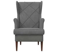vidaXL fauteuil Gris foncé Velours