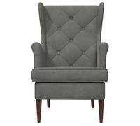 vidaXL fauteuil Gris foncé Velours