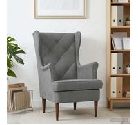 vidaXL Fauteuil Gris foncé Velours, Fauteuil élégant, Chaise en Velours Moderne, Confort stylé pour Salon, Assise Indoor Polyvalente, détente assurée
