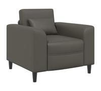 vidaXL Fauteuil Gris Simili Cuir