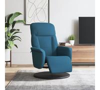 Vidaxl Fauteuil Inclinable Avec Repose-Pied Bleu Velours Bleu