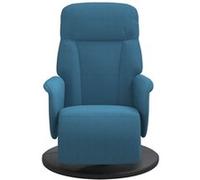 vidaXL Fauteuil inclinable Chaise de relaxation avec repose-pied, accoudoirs Bleu velours