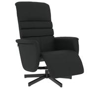 vidaXL Fauteuil Inclinable avec Repose-Pied, Chaise de Relaxation avec Dossier, Siège avec Accoudoirs Salon, Moderne, Noir Similicuir