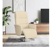 vidaXL Fauteuil inclinable avec repose-pied crème tissu 356567