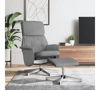 Vidaxl Fauteuil Inclinable Avec Repose-Pied Gris Clair Tissu Gris