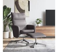 Vidaxl Fauteuil Inclinable Avec Repose-Pied Gris Similicuir Gris