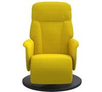 vidaXL Fauteuil inclinable avec repose-pied jaune velours Jaune G