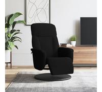 Vidaxl Fauteuil Inclinable Avec Repose-Pied Noir Velours Noir