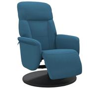 vidaXL Fauteuil Inclinable avec Repose-Pied, Siège avec Accoudoirs, Chaise de Relaxation avec Dossier Salon, Moderne, Bleu Velours