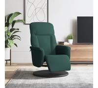 Vidaxl Fauteuil Inclinable Avec Repose-Pied Vert Foncé Velours Vert
