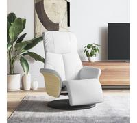 Vidaxl Fauteuil Inclinable Avec Repose-Pieds Blanc Similicuir