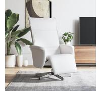 Vidaxl Fauteuil Inclinable Avec Repose-Pieds Blanc Similicuir Blanc
