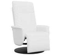 vidaXL Fauteuil inclinable avec Repose-Pieds Blanc Similicuir, Fauteuil, Fauteuil inclinable TV, Poussette, Fauteuil inclinable pour Personnes âgées