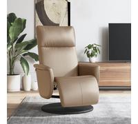 vidaXL Fauteuil relax avec repose-pieds Cappuccino-Brun Similicuir