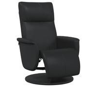 vidaXL Fauteuil relax avec repose-pieds Noir Similicuir