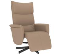 vidaXL Fauteuil Inclinable avec Repose-Pieds, Chaise de Relaxation avec Dossier, Siège avec Accoudoirs Salon, Moderne, Cappuccino Similicuir