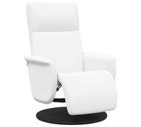 Vidaxl Fauteuil Inclinable Avec Repose-Pieds Blanc Similicuir Blanc
