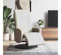 Vidaxl Fauteuil Inclinable Avec Repose-Pieds Crème Similicuir