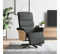 Vidaxl Fauteuil Inclinable Avec Repose-Pieds Gris Foncé Tissu Gris