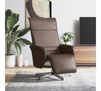 vidaXL Fauteuil inclinable avec repose-pieds marron similicuir