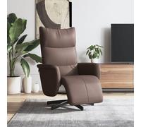 vidaXL Fauteuil Inclinable avec Repose-Pieds, Chaise de Relaxation avec Dossier, Siège avec Accoudoirs Salon, Moderne, Marron Similicuir