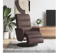 vidaXL Fauteuil réglable avec repose-pieds similicuir marron Marron G