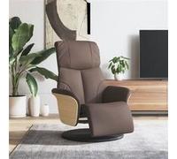 vidaXL Fauteuil inclinable avec repose-pieds marron similicuir Marron G