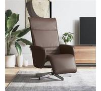 vidaXL Fauteuil inclinable avec repose-pieds marron similicuir Marron G