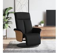 vidaXL Fauteuil inclinable avec repose-pieds noir tissu 356523