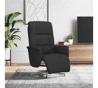 vidaXL Fauteuil inclinable avec repose-pieds noir tissu 356563 Noir G