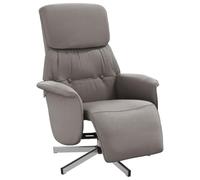 vidaXL Fauteuil Inclinable avec Repose-Pieds, Siège avec Accoudoirs, Chaise de Relaxation avec Dossier, Meuble de Salon, Moderne, Taupe Tissu
