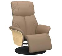 vidaXL Fauteuil Inclinable avec Repose-Pieds, Siège avec Accoudoirs, Chaise de Relaxation avec Dossier Salon, Moderne, Cappuccino Similicuir