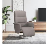 vidaXL Fauteuil inclinable avec repose-pieds taupe tissu 356566