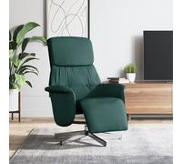 Vidaxl Fauteuil Inclinable Avec Repose-Pieds Vert Foncé Tissu Vert
