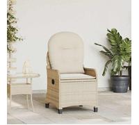 vidaXL Fauteuil inclinable Beige 56 x 66 x 95 cm polyrotin, Jardin et terrasse, Fauteuil de relaxation moderne 42003420