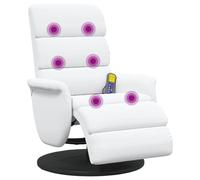 vidaXL Fauteuil inclinable Blanc PU