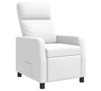 vidaXL Fauteuil inclinable Blanc Simili Cuir