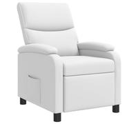 vidaXL Fauteuil inclinable Blanc Simili Cuir