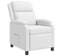 vidaXL Fauteuil inclinable Blanc Simili Cuir