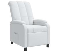 vidaXL Fauteuil inclinable Blanc Tissu
