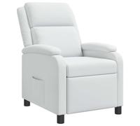vidaXL Fauteuil inclinable Blanc Tissu