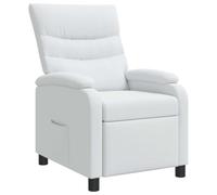 vidaXL Fauteuil inclinable Blanc Tissu
