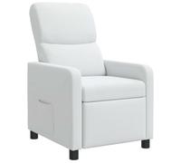 vidaXL Fauteuil inclinable Blanc Tissu