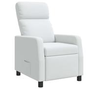 vidaXL Fauteuil inclinable Blanc Tissu