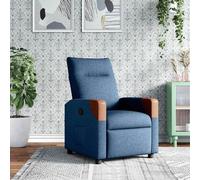 vidaXL Fauteuil inclinable Bleu Tissu