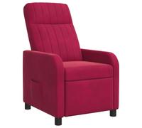 vidaXL Fauteuil inclinable Bordeaux Velours (V)