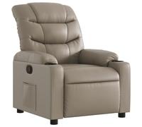 vidaXL Fauteuil inclinable avec repose-pieds, moderne, Cappuccino Similicuir