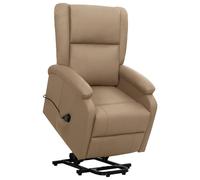 vidaXL Fauteuil, Siège Inclinable avec Dossier et Repose-Pied Réglables, Chaise de Salle de Séjour Salon Intérieur, Moderne, Cappuccino Similicuir