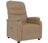 vidaXL Fauteuil inclinable Cappuccino Similicuir Brun