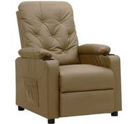 vidaXL Fauteuil inclinable Cappuccino Similicuir Brun G